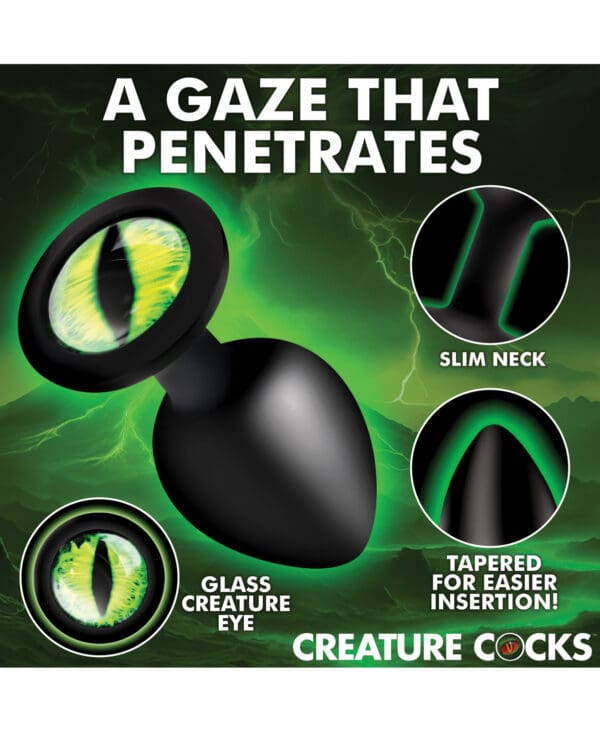 Creature Eye Green Eye Silicone Butt Plug - Medium - Image 5